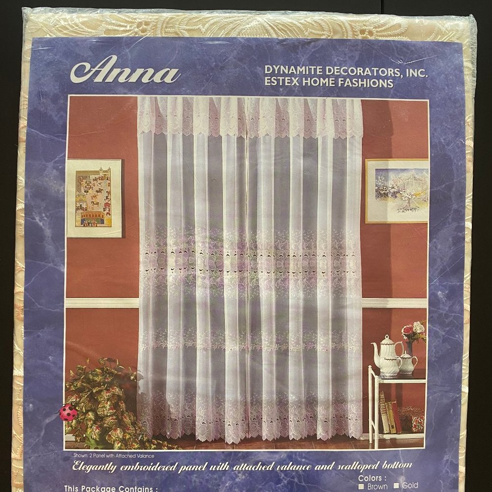 Elegant embroidered curtains